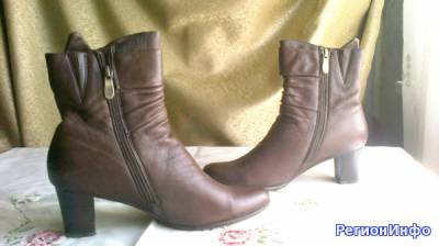 Полусапожки кожаные женские